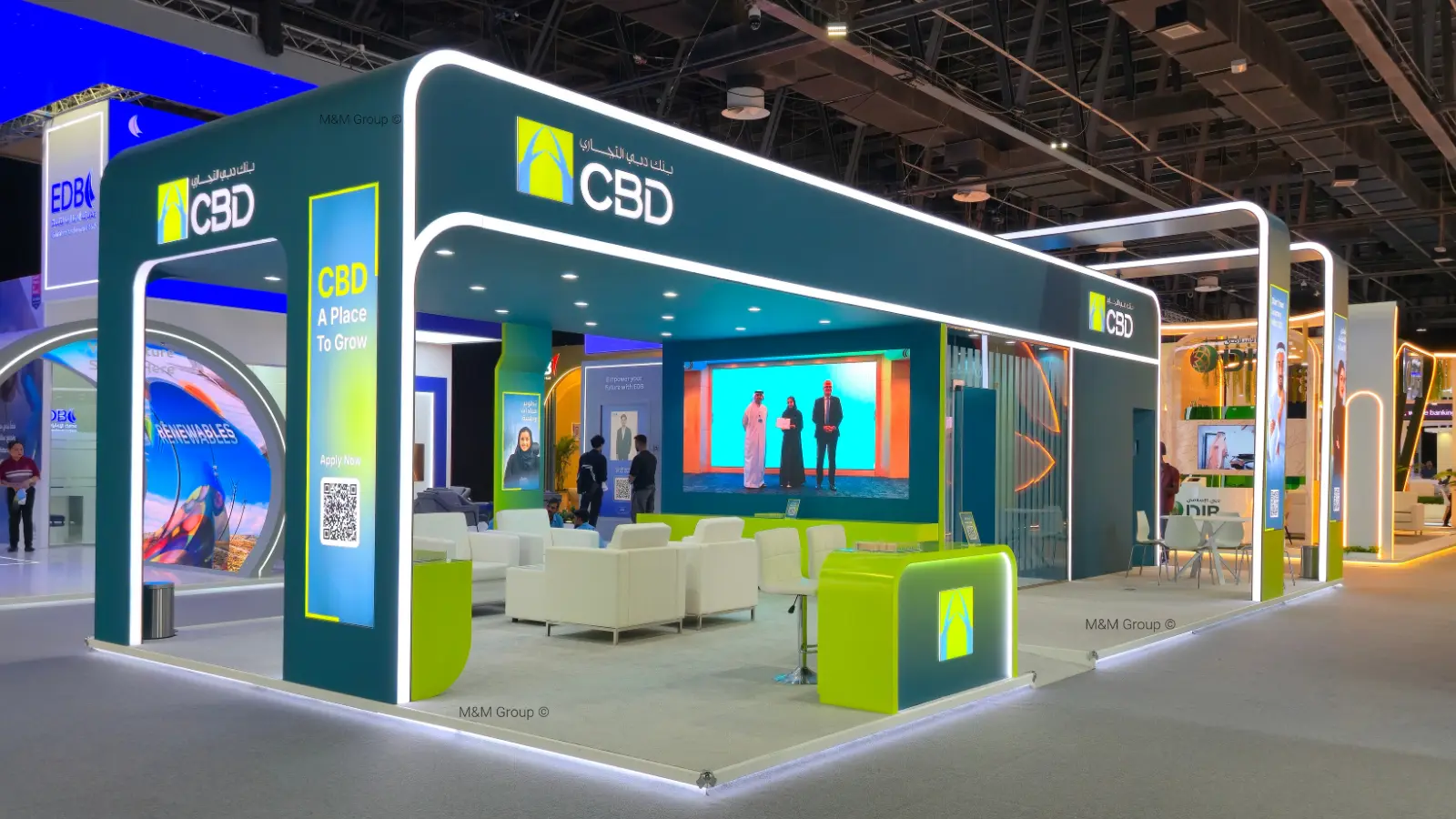 Commercial Bank of Dubai Ru’ya Career Fair stand full view in Dubai